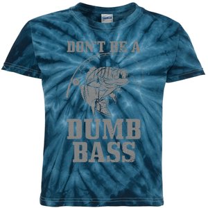 DonT Be A Dumb Bass Fishing Funny Fish Fisherman Kids Tie-Dye T-Shirt