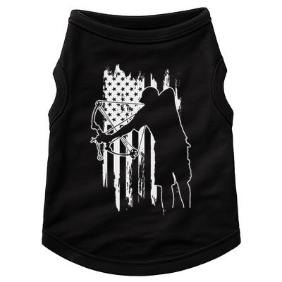 Dad Bowfishing Archer American Flag Vintage Great Gift Doggie Tank