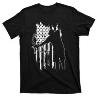 Dad Bowfishing Archer American Flag Vintage Great Gift T-Shirt