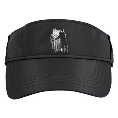 Dad Bowfishing Archer American Flag Vintage Great Gift Adult Drive Performance Visor