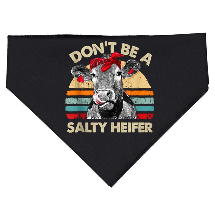 Don’t Be A Salty Heifer Tee Cows Lover USA-Made Doggie Bandana