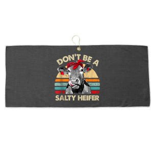 Don’t Be A Salty Heifer Tee Cows Lover Large Microfiber Waffle Golf Towel