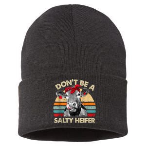 Don’t Be A Salty Heifer Tee Cows Lover Sustainable Knit Beanie