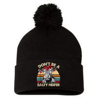 Don’t Be A Salty Heifer Tee Cows Lover Pom Pom 12in Knit Beanie