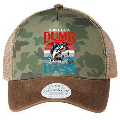 DonT Be A Dumb Bass Funny Fishing Legacy Tie Dye Trucker Hat