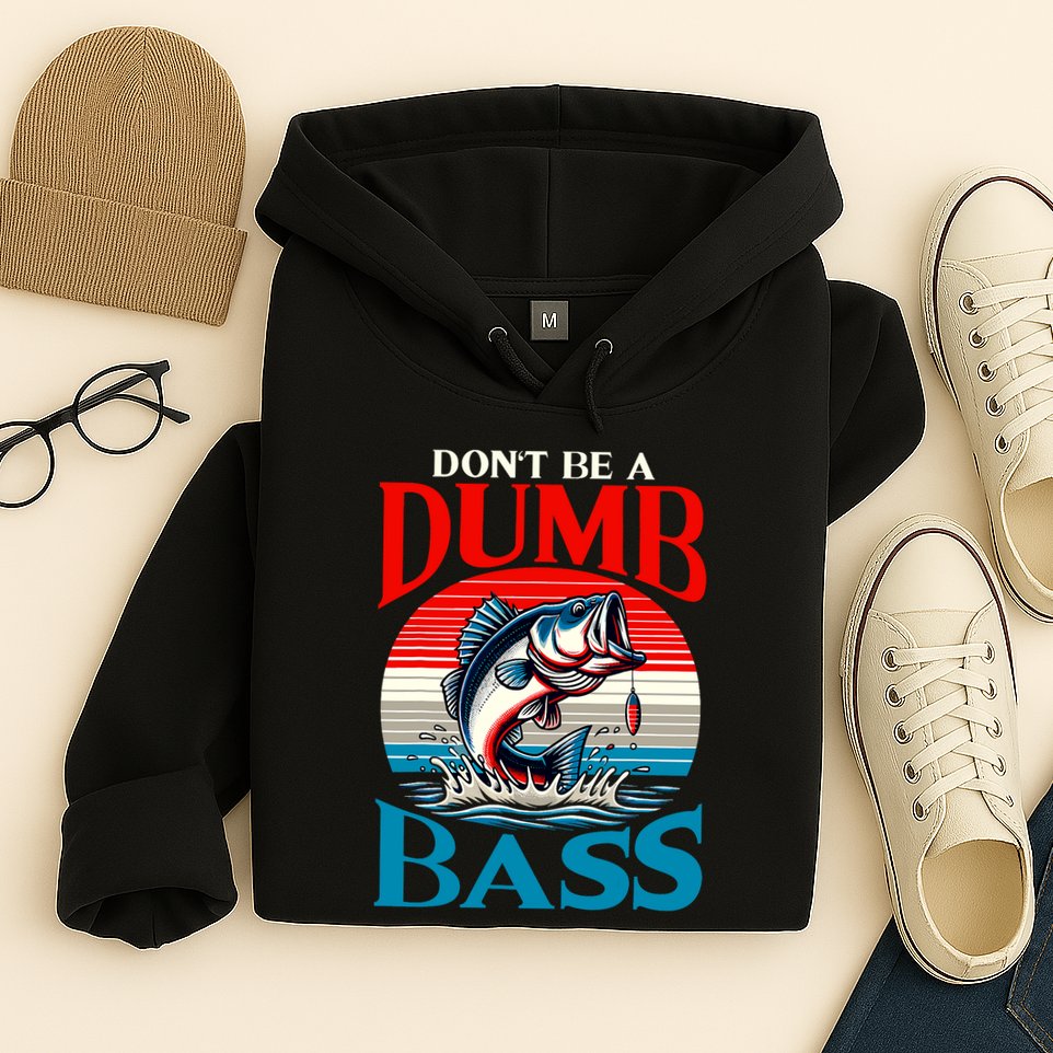 DonT Be A Dumb Bass Funny Fishing Hoodie