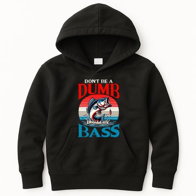 DonT Be A Dumb Bass Funny Fishing Kids Hoodie
