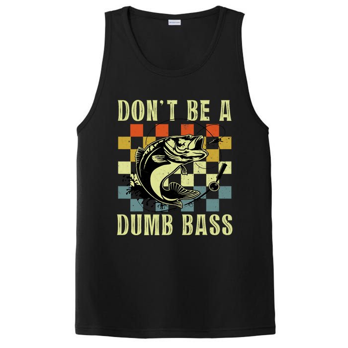 Dont Be A Dumb Bass Funny Fishing Dad Bass Fish PosiCharge Competitor Tank