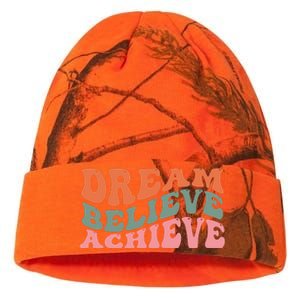 Dream Believe Achieve Positive Quote Kati Licensed 12" Camo Beanie