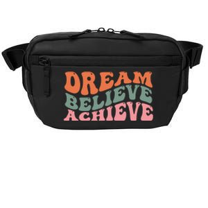 Dream Believe Achieve Positive Quote Crossbody Pack