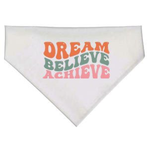 Dream Believe Achieve Positive Quote USA-Made Doggie Bandana