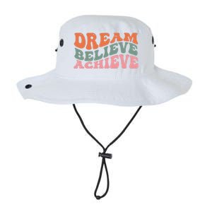 Dream Believe Achieve Positive Quote Legacy Cool Fit Booney Bucket Hat