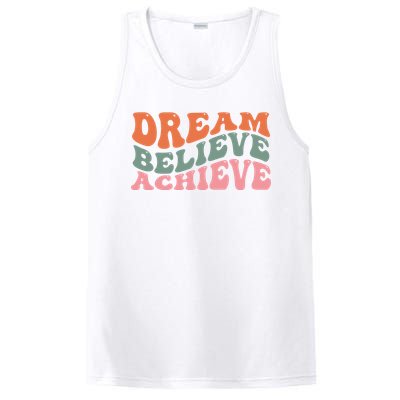 Dream Believe Achieve Positive Quote PosiCharge Competitor Tank