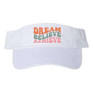 Dream Believe Achieve Positive Quote Valucap Bio-Washed Visor