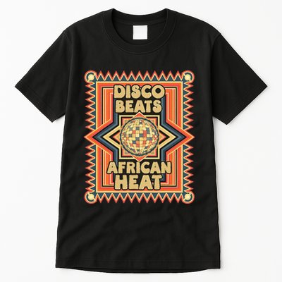 Disco Beats African Heat Retro 1970s Soul Music Tall T-Shirt