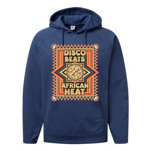 Disco Beats African Heat Retro 1970s Soul Music Performance Fleece Hoodie