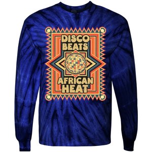 Disco Beats African Heat Retro 1970s Soul Music Tie-Dye Long Sleeve Shirt