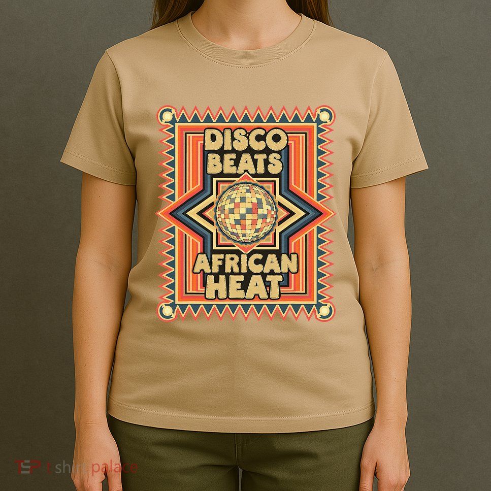 Disco Beats African Heat Retro 1970s Soul Music T-Shirt