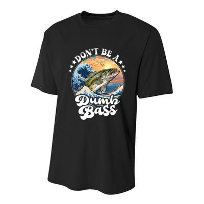 DonT Be A Dumb Bass Youth Performance Sprint T-Shirt