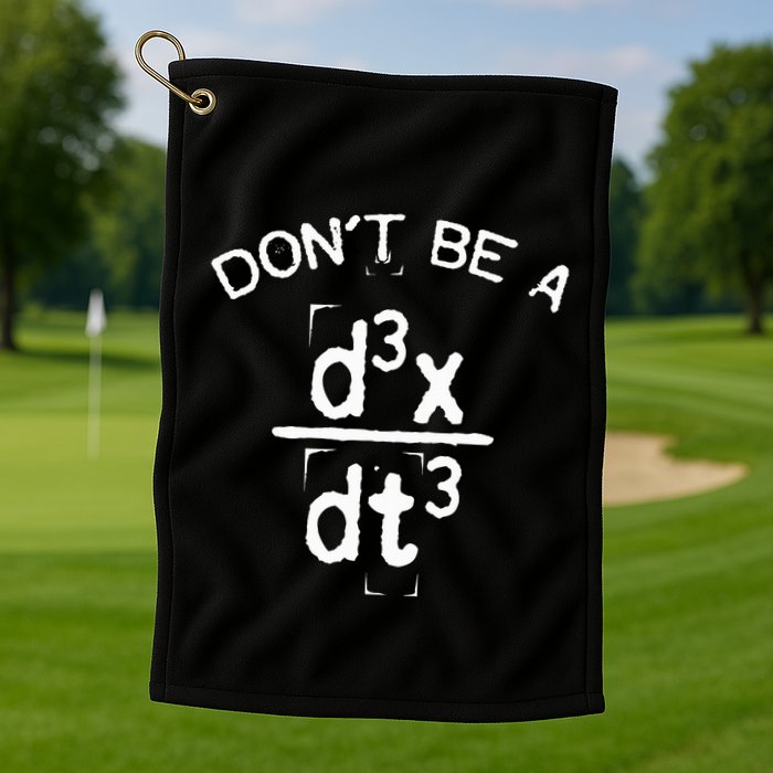 DonT Be A Jerk Funny Nerdy Math Physics Joke Pun Golf Towel