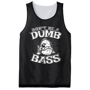 DonT Be A Dumb Bass Funny Largemouth Bass Fishing Mesh Reversible Basketball Jersey Tank