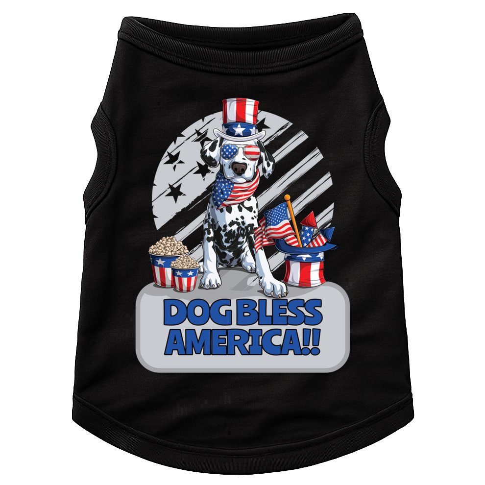 Dog Bless America 4th Of July Dalmation Patriotic Usa Gift Doggie Tank