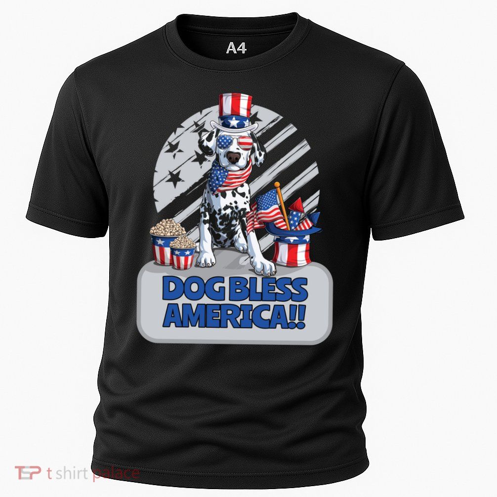 Dog Bless America 4th Of July Dalmation Patriotic Usa Gift Performance Shirt
