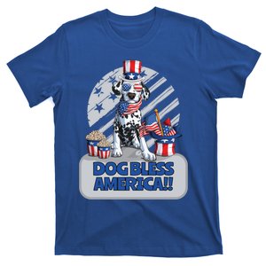 Dog Bless America 4th Of July Dalmation Patriotic Usa Gift T-Shirt