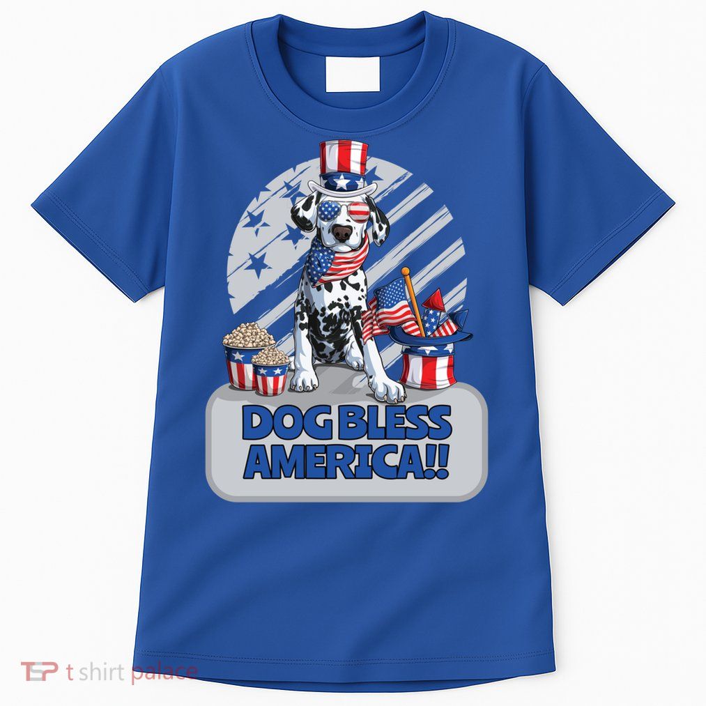 Dog Bless America 4th Of July Dalmation Patriotic Usa Gift Tall T-Shirt