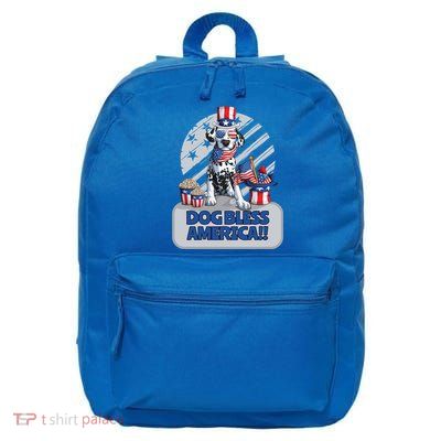 Dog Bless America 4th Of July Dalmation Patriotic Usa Gift 16 in Basic Backpack