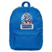 Dog Bless America 4th Of July Dalmation Patriotic Usa Gift 16 in Basic Backpack