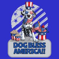 Dog Bless America 4th Of July Dalmation Patriotic Usa Gift 16 in Basic Backpack