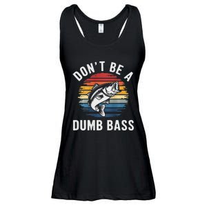 DonT Be A Dumb Bass Funny Fishing Fishing Meme Ladies Essential Flowy Tank