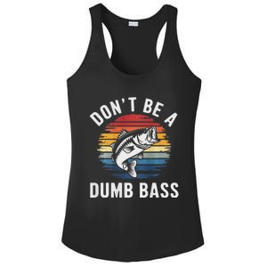 DonT Be A Dumb Bass Funny Fishing Fishing Meme Ladies PosiCharge Competitor Racerback Tank