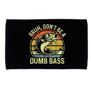 DonT Be A Dumb Bass Retro Fishing Microfiber Hand Towel