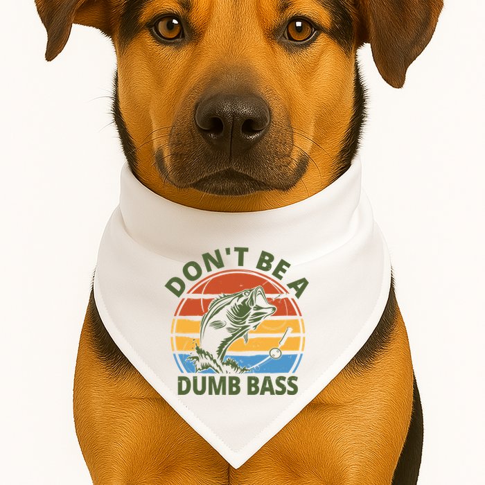 Dont Be A Dumb Bass Funny Fishing USA-Made Doggie Bandana