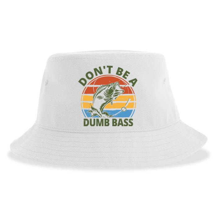 Dont Be A Dumb Bass Funny Fishing Sustainable Bucket Hat