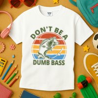 Dont Be A Dumb Bass Funny Fishing Kids T-Shirt
