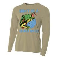 DonT Be A Dumb Bass Funny Fishing Dont Be A Dumb Bass Cooling Performance Long Sleeve Crew