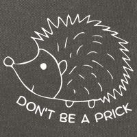 Don't Be A Prick Funny Hedgehog Cute Hedgehog Cotton Canvas Backpack
