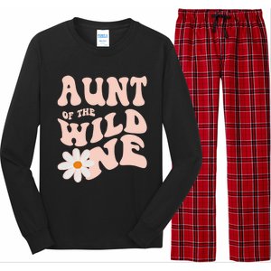 Daisy Birthday Aunt Wild One Boho 1st Birthday Matching Tee Gift Long Sleeve Pajama Set