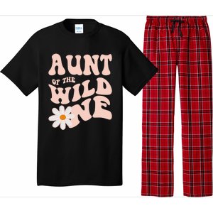 Daisy Birthday Aunt Wild One Boho 1st Birthday Matching Tee Gift Pajama Set