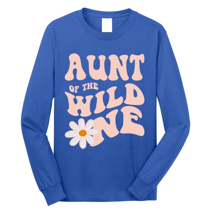 Daisy Birthday Aunt Wild One Boho 1st Birthday Matching Tee Gift Long Sleeve Shirt