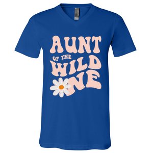 Daisy Birthday Aunt Wild One Boho 1st Birthday Matching Tee Gift V-Neck T-Shirt