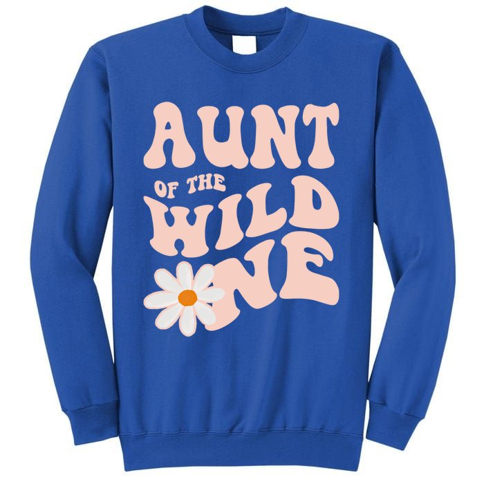 Daisy Birthday Aunt Wild One Boho 1st Birthday Matching Tee Gift Tall Sweatshirt