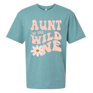 Daisy Birthday Aunt Wild One Boho 1st Birthday Matching Tee Gift Sueded Cloud Jersey T-Shirt