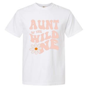 Daisy Birthday Aunt Wild One Boho 1st Birthday Matching Tee Gift Garment-Dyed Heavyweight T-Shirt