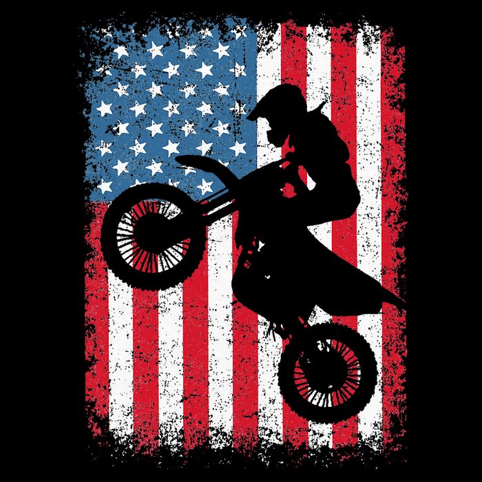 Dirt Bike American Flag Motocross Biker Visor