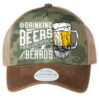 Drinking Beers And Growing Beards Funny Drinking Party Legacy Tie Dye Trucker Hat