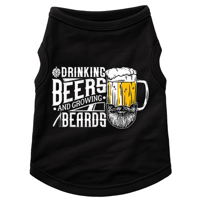 Drinking Beers And Growing Beards Funny Drinking Party Doggie Tank